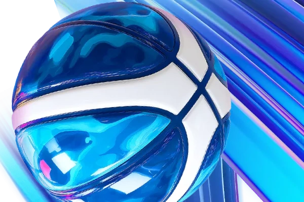 Basket-ball 2026 - ballon de basket bleu et blanc